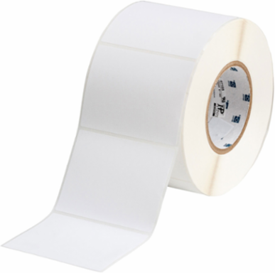 Textured Surface Polyester Labels, 3" H x 4" W, Roll of 1000 Labels, White