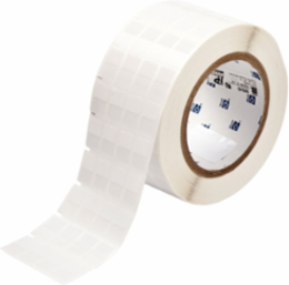 Self-laminating Vinyl Labels, 0.75 in H x 0.5 in W Clear/White Roll of 5000