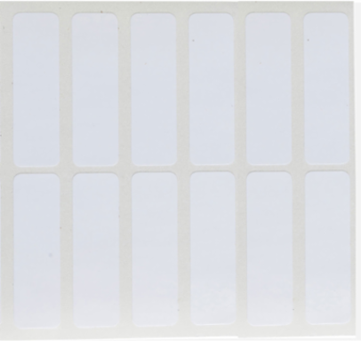 Repositionable Vinyl Cloth labels, 1.437" H x 0.5" W, Roll of 5000 Labels