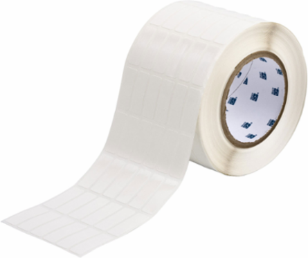 Repositionable Vinyl Cloth labels, 1.437" H x 0.5" W, Roll of 5000 Labels