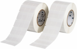Self-laminating Vinyl Labels, 1.437 in H x 1 in W Clear/White Roll of 5000