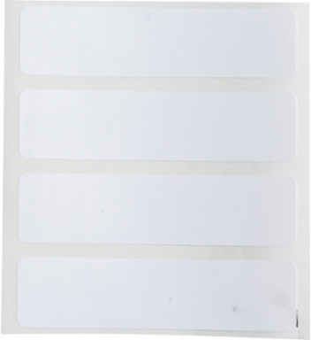 Static Dissipative Glossy Polyester Labels, 0.2" H x 0.5" W, 10000 Labels, White