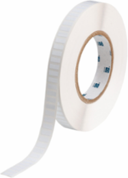 Static Dissipative Glossy Polyester Labels, 0.2" H x 0.5" W, 10000 Labels, White