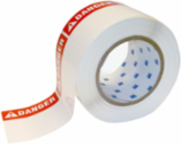 Pre-Printed DANGER Polyester Labels, Black/Red on White, 3" H x 3" W