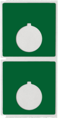 Foam Backed Raised Panel Labels, 1.9" H x 1.2" W, Green, Roll of 500 Labels