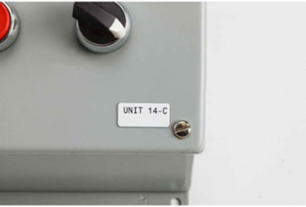 Foam Backed Raised Panel Labels, 0.49" H x 1.06" W, White, Roll of 500 Labels