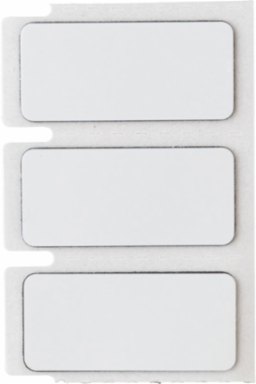 Foam Backed Raised Panel Labels, 0.49" H x 1.06" W, White, Roll of 500 Labels