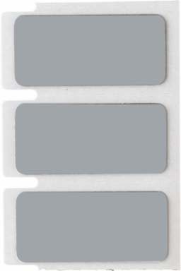 Foam Backed Raised Panel Labels, 0.49" H x 1.06" W, Silver, Roll of 500 Labels