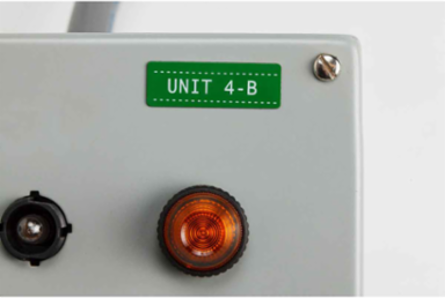 Foam Backed Raised Panel Labels, 0.59" H x 1.77" W, Green, Roll of 500 Labels