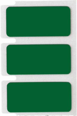 Foam Backed Raised Panel Labels, 0.59" H x 1.77" W, Green, Roll of 500 Labels
