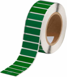 Foam Backed Raised Panel Labels, 0.59" H x 1.77" W, Green, Roll of 500 Labels