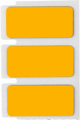 Foam Backed Raised Panel Labels, 0.59" H x 1.77" W, Yellow, Roll of 500 Labels
