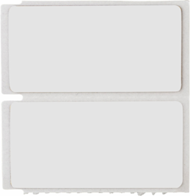 Foam Backed Raised Panel Labels, 1" H x 2" W, White, Roll of 500 Labels