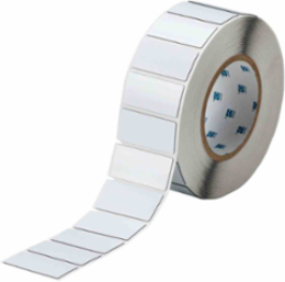 Foam Backed Raised Panel Labels, 1" H x 2" W, White, Roll of 500 Labels