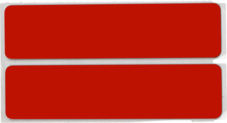 Foam Backed Raised Panel Labels, 1" H x 4" W, Red, Roll of 500 Labels
