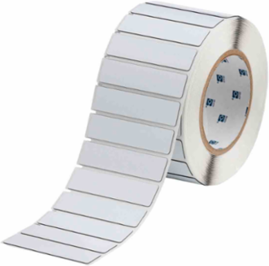 Foam Backed Raised Panel Labels, 0.75" H x 3" W, White, Roll of 500 Labels