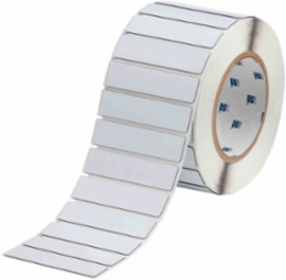 Foam Backed Raised Panel Labels, 0.75" H x 3" W, White, Roll of 500 Labels