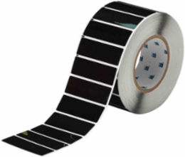 Foam Backed Raised Panel Labels, 1" H x 3" W, Black, Roll of 500 Labels