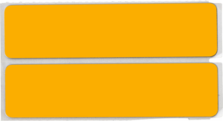 Foam Backed Raised Panel Labels, 1" H x 3" W, Yellow, Roll of 500 Labels