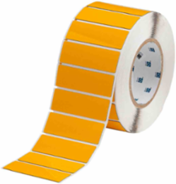 Foam Backed Raised Panel Labels, 1" H x 3" W, Yellow, Roll of 500 Labels