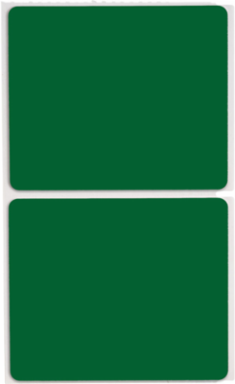 Foam Backed Raised Panel Labels, 2.5" H x 3" W, Green, Pack of 2 Rolls