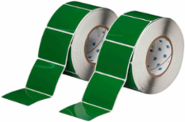 Foam Backed Raised Panel Labels, 2.5" H x 3" W, Green, Pack of 2 Rolls