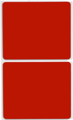 Foam Backed Raised Panel Labels, 2.5" H x 3" W, Red, Pack of 2 Rolls