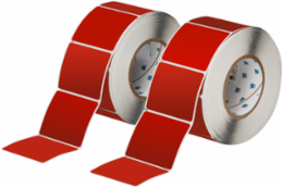 Foam Backed Raised Panel Labels, 2.5" H x 3" W, Red, Pack of 2 Rolls