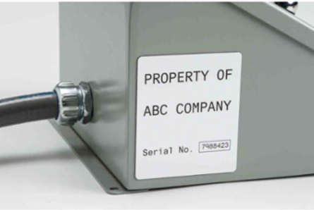 Foam Backed Raised Panel Labels, 3.5" H x 3" W, White, Pack of 2 Rolls
