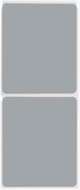 Foam Backed Raised Panel Labels, 3.5" H x 3" W, Silver, Pack of 2 Rolls