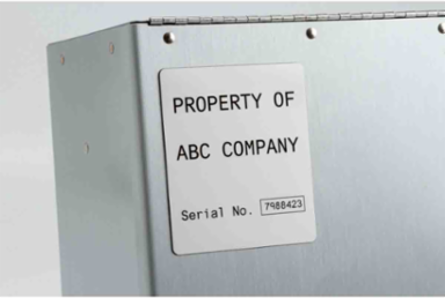 Foam Backed Raised Panel Labels, 3.5" H x 3" W, Silver, Pack of 2 Rolls