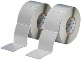 Foam Backed Raised Panel Labels, 3.5" H x 3" W, Silver, Pack of 2 Rolls