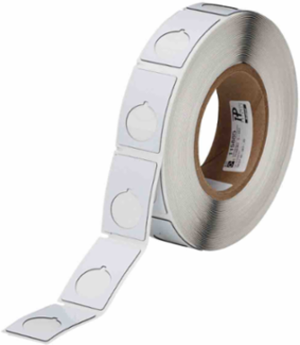 Foam Backed Raised Panel Labels, 1.9" H x 1.2" W, White, Roll of 250 Labels