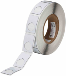 Foam Backed Raised Panel Labels, 1.9" H x 1.2" W, White, Roll of 250 Labels
