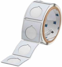 Foam Backed Raised Panel Labels, 1.8" H x 1.8" W, White, Roll of 250 Labels