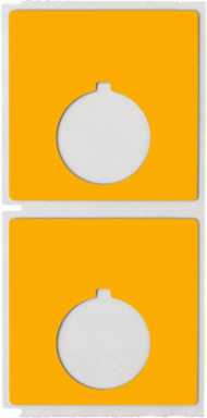 Foam Backed Raised Panel Labels, 1.8" H x 1.8" W, Yellow, Roll of 250 Labels