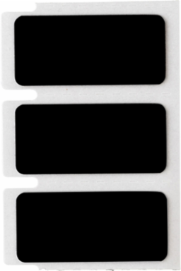 Foam Backed Raised Panel Labels, 0.59" H x 1.77" W, Black, Roll of 250 Labels