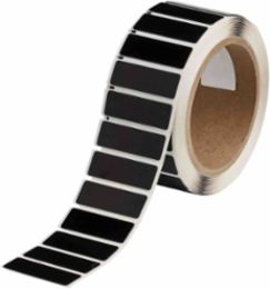 Foam Backed Raised Panel Labels, 0.59" H x 1.77" W, Black, Roll of 250 Labels
