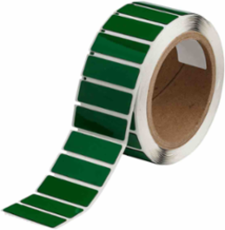 Foam Backed Raised Panel Labels, 0.59" H x 1.77" W, Green, Roll of 250 Labels