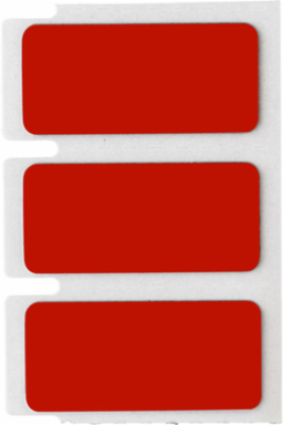 Foam Backed Raised Panel Labels, 0.59" H x 1.77" W, Red, Roll of 250 Labels