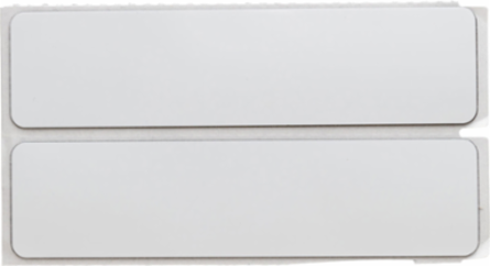 Foam Backed Raised Panel Labels, 1" H x 4" W, White, Roll of 250 Labels
