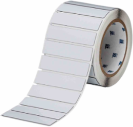 Foam Backed Raised Panel Labels, 0.75" H x 3" W, White, Roll of 250 Labels