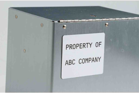 Foam Backed Raised Panel Labels, 2.5" H x 3" W, White, Roll of 250 Labels