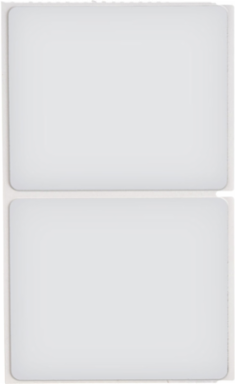 Foam Backed Raised Panel Labels, 2.5" H x 3" W, White, Roll of 250 Labels