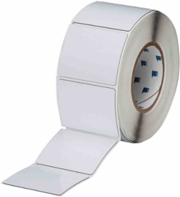 Foam Backed Raised Panel Labels, 2.5" H x 3" W, White, Roll of 250 Labels