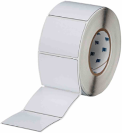 Foam Backed Raised Panel Labels, 2.5" H x 3" W, White, Roll of 250 Labels