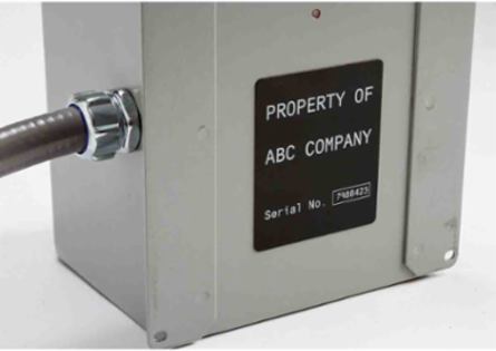 Foam Backed Raised Panel Labels, 3.5" H x 3" W, Black, Roll of 250 Labels