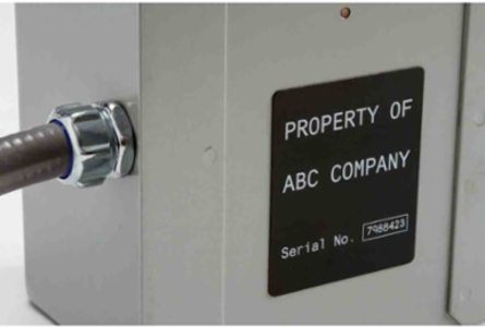 Foam Backed Raised Panel Labels, 3.5" H x 3" W, Black, Roll of 250 Labels