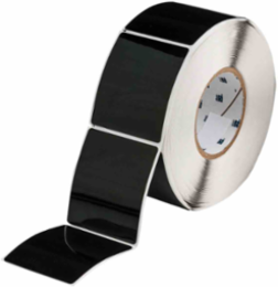 Foam Backed Raised Panel Labels, 3.5" H x 3" W, Black, Roll of 250 Labels