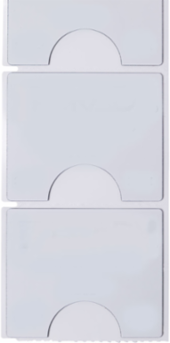 Foam Backed Raised Panel Labels, 1.3" H x 1.89" W, White, Roll of 250 Labels